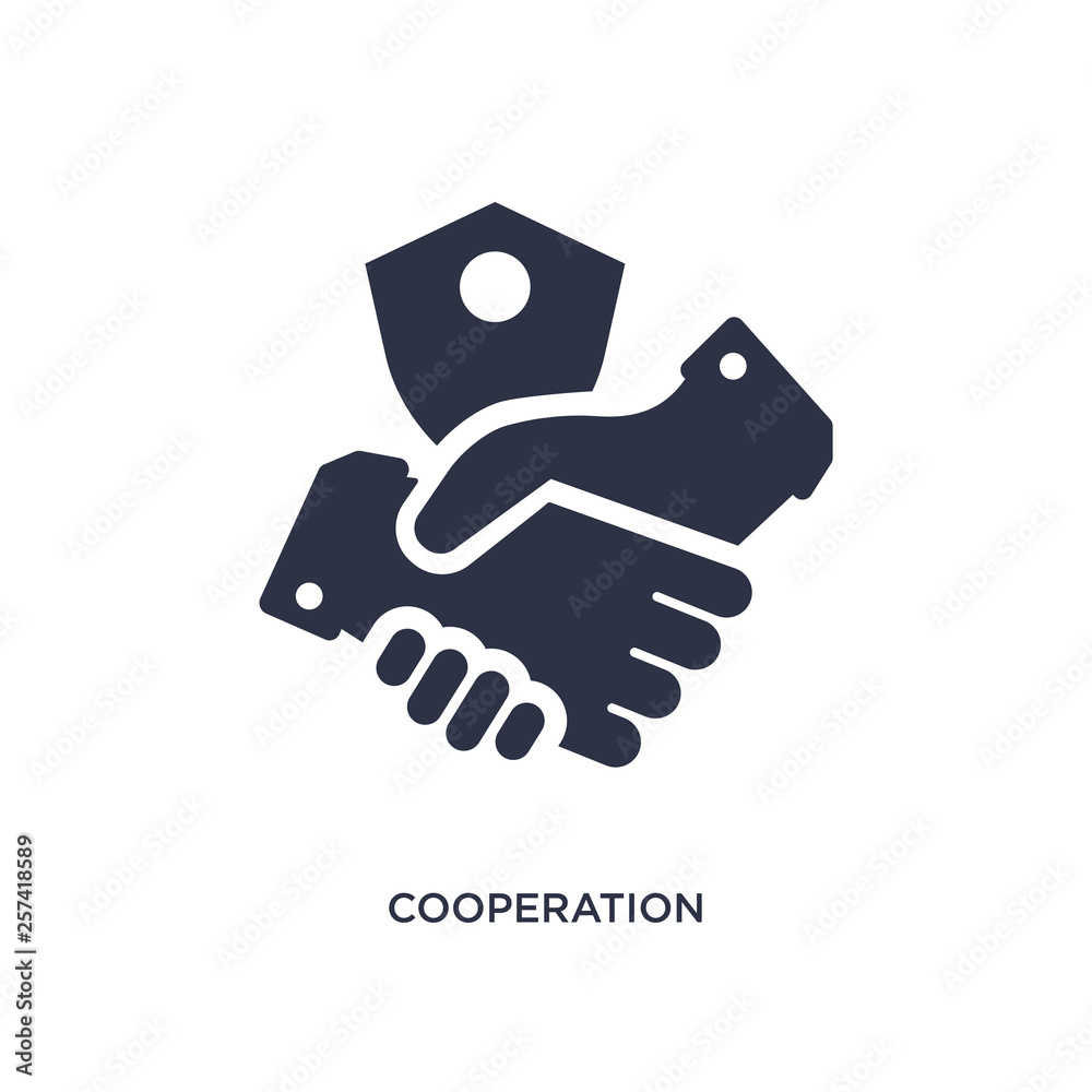 cooperation icon on white background. Simple element illustration from gdpr concept. cooperation icon on white background. Simple element illustration from gdpr concept.
