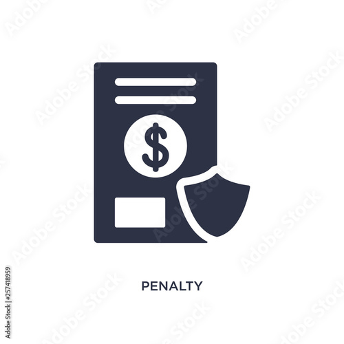 penalty icon on white background. Simple element illustration from gdpr concept.