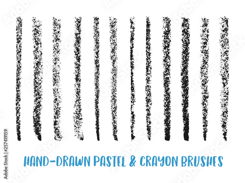 Hand-Drawn Crayon & Pastel Paint Brush Set for Sketch, Texture and Lettering