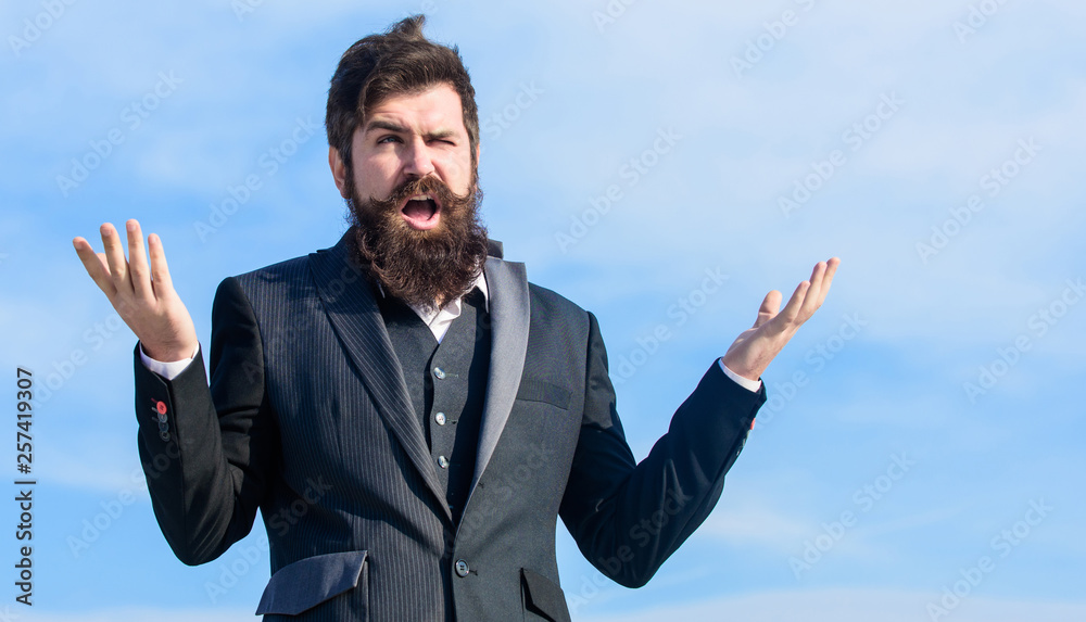 Bearded man touch beard. Man with beard outdoor. brutal caucasian hipster with moustache. Mature hipster with beard. Future success. Male formal fashion. Bearded man. Businessman against the sky Bearded man touch beard. Man with beard outdoor. brutal caucasian hipster with moustache. Mature hipster with beard. Future success. Male formal fashion. Bearded man. Businessman against the sky