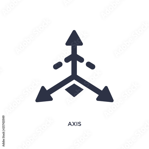 axis icon on white background. Simple element illustration from geometry concept.