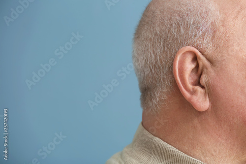 Senior man with hearing pro...