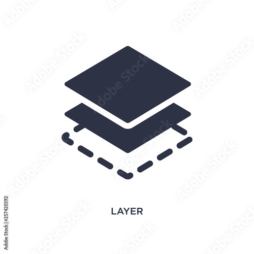 layer icon on white background. Simple element illustration from geometry concept.