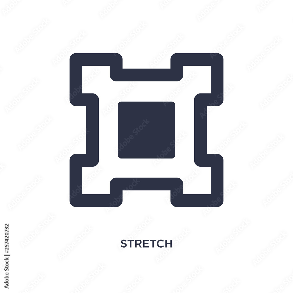 stretch icon on white background. Simple element illustration from geometry concept. stretch icon on white background. Simple element illustration from geometry concept.