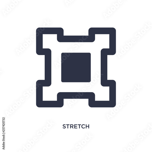 stretch icon on white background. Simple element illustration from geometry concept.