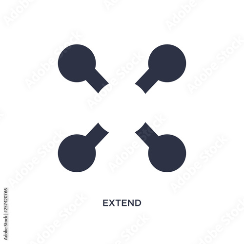 extend icon on white background. Simple element illustration from geometry concept.