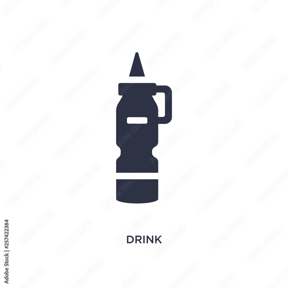 drink icon on white background. Simple element illustration from hockey concept. drink icon on white background. Simple element illustration from hockey concept.