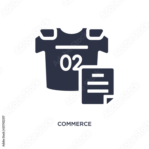 commerce icon on white background. Simple element illustration from hockey concept.