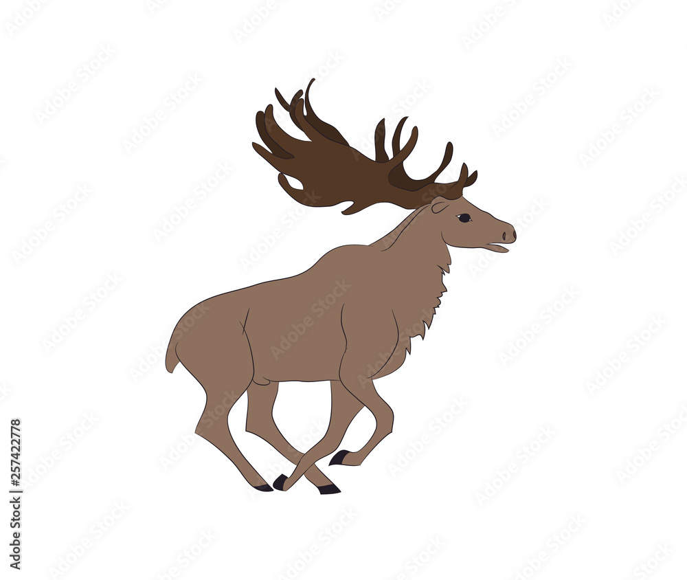 Obraz premium deer lies, vector