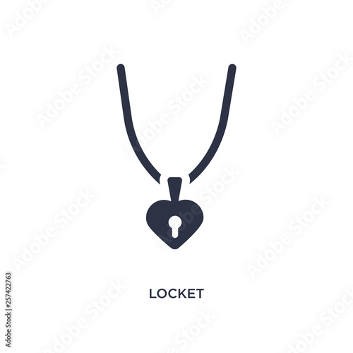 locket icon on white background. Simple element illustration from jewelry concept.