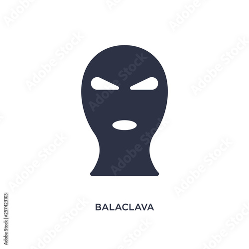 balaclava icon on white background. Simple element illustration from law and justice concept.