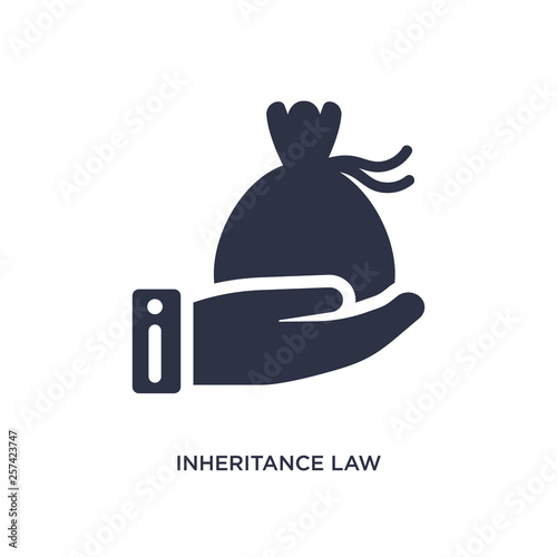 inheritance law icon on white background. Simple element illustration from law and justice concept.