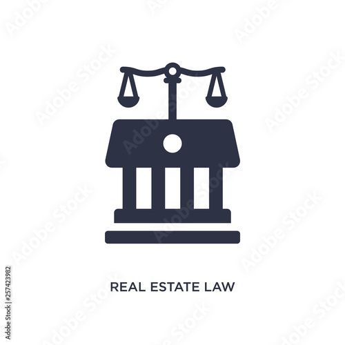 real estate law icon on white background. Simple element illustration from law and justice concept.