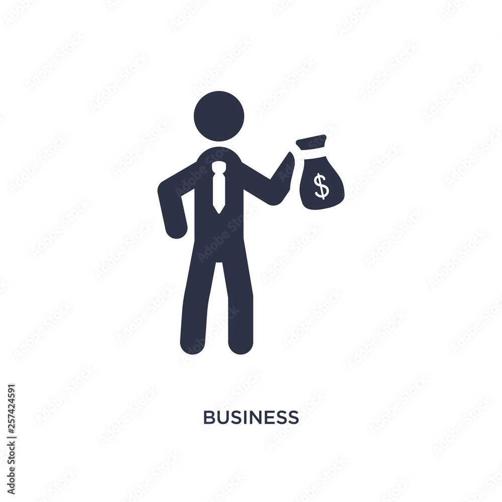 business icon on white background. Simple element illustration from strategy concept.