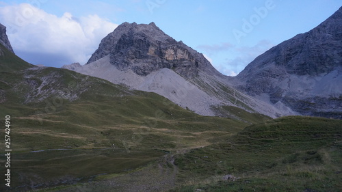 rough harsh landscape in the alps