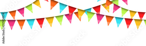 seamless colored garlands background photo