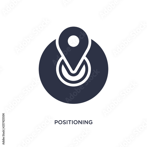 positioning icon on white background. Simple element illustration from strategy concept.