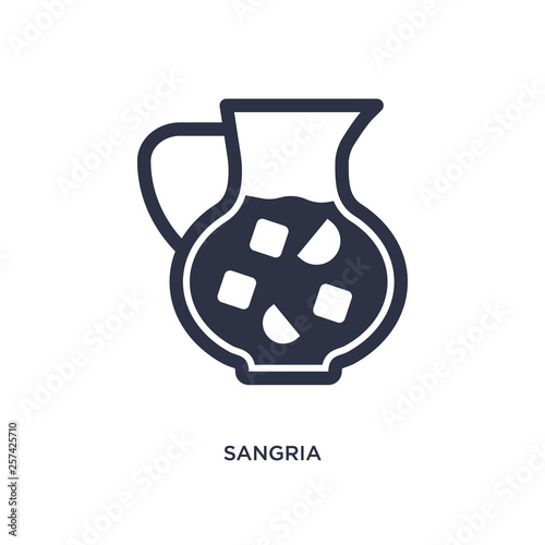 sangria icon on white background. Simple element illustration from summer concept.