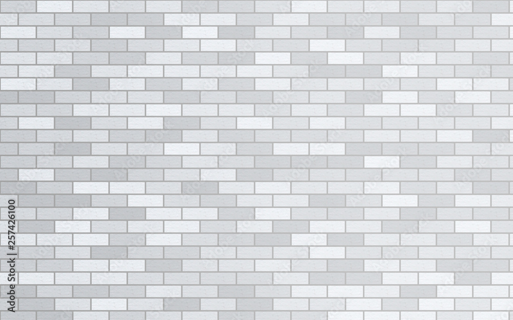 Light gray and white brick material texture retro wall background