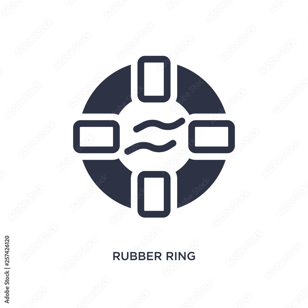 rubber ring icon on white background. Simple element illustration from summer concept. rubber ring icon on white background. Simple element illustration from summer concept.