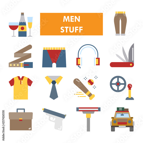 men item flat icon vector