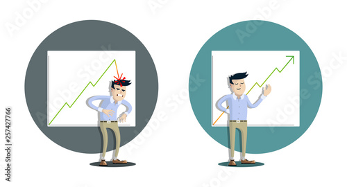 successful businessman and loser