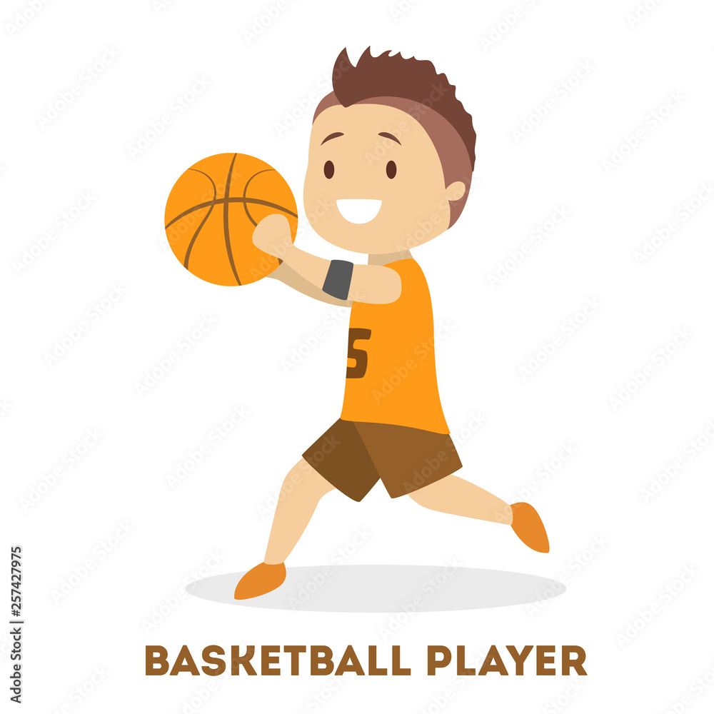 Child play as a basketball player. Sport activity Child play as a basketball player. Sport activity