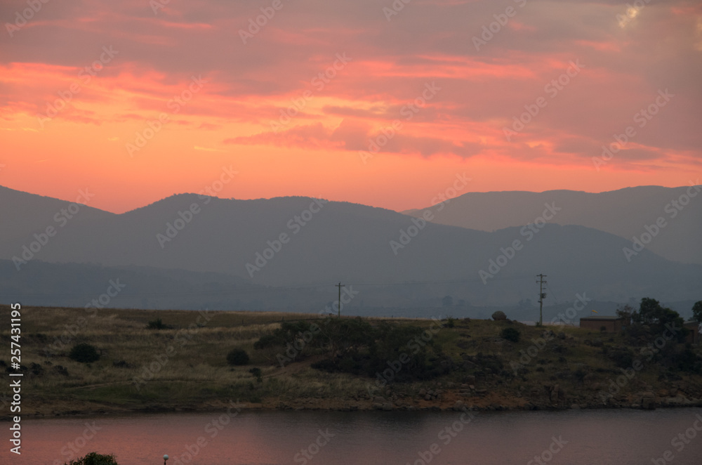 Sunset over Lake Jindabyne