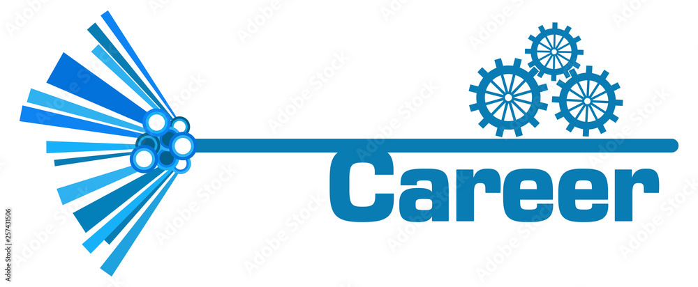 Career Gears Blue Graphical Element 