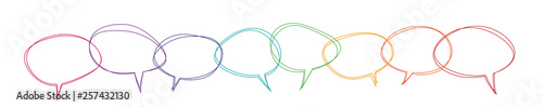 Speech bubbles colorful banner vector