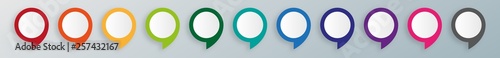 modern speech bubbles banner collection colorful