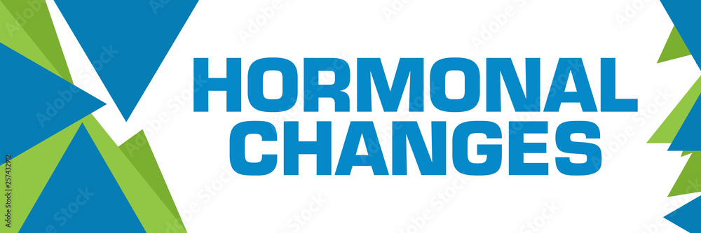 Hormonal Changes Green Blue Triangle Text Hormonal Changes Green Blue Triangle Text