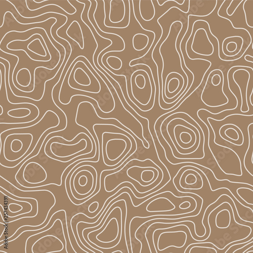 Seamless pattern in topographic map style. Abstract vector wallpaper.