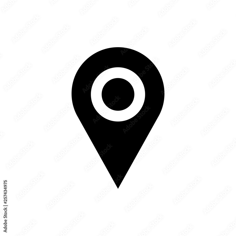 Pin icon vector. Location icon. Map pointer icon Pin icon vector. Location icon. Map pointer icon