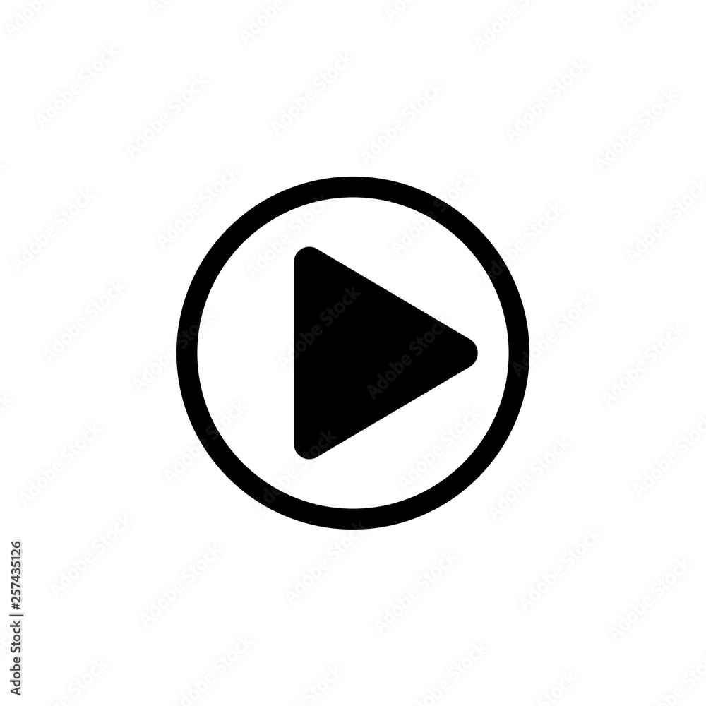 play Icon vector. Play button vector icon play Icon vector. Play button vector icon