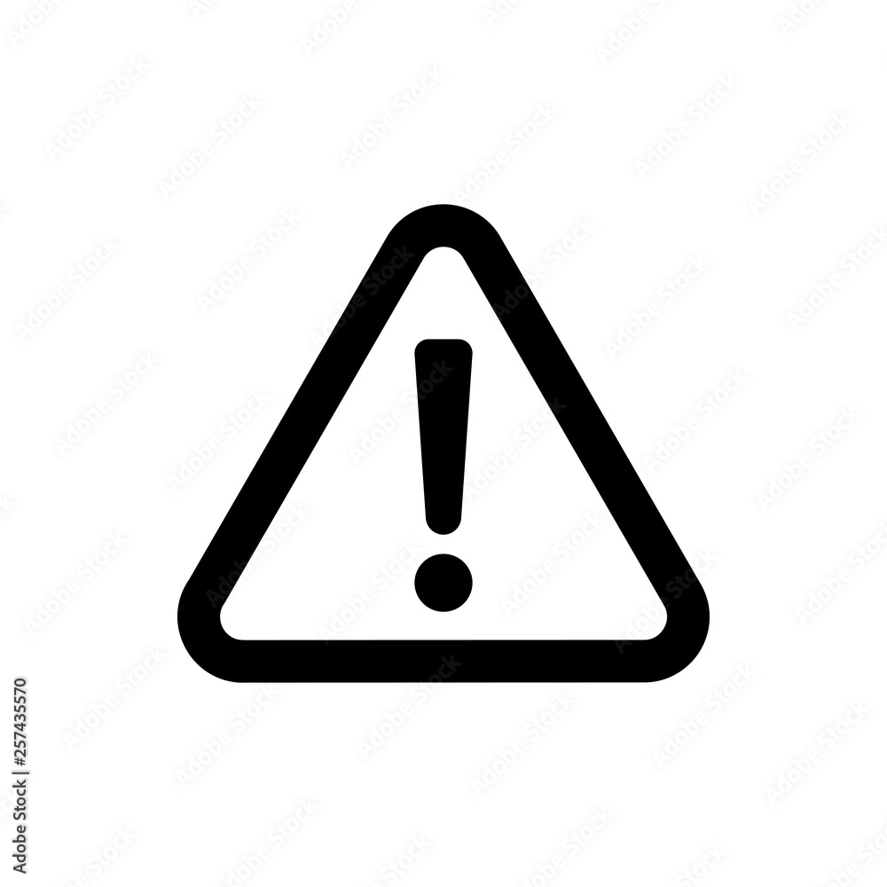Exclamation danger sign. attention sign icon. Hazard warning attention sign Exclamation danger sign. attention sign icon. Hazard warning attention sign
