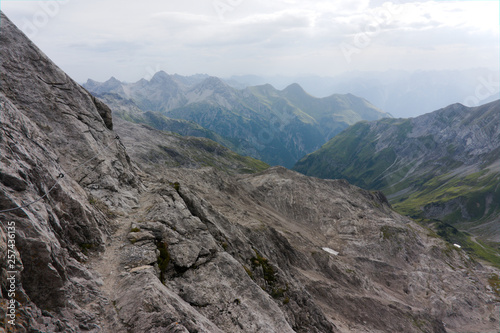 The Alps. Landscapes. pointed spiky rock peaks