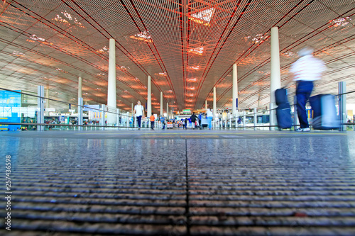 Beijing Capital International Airport T3 terminal rush people, China photo