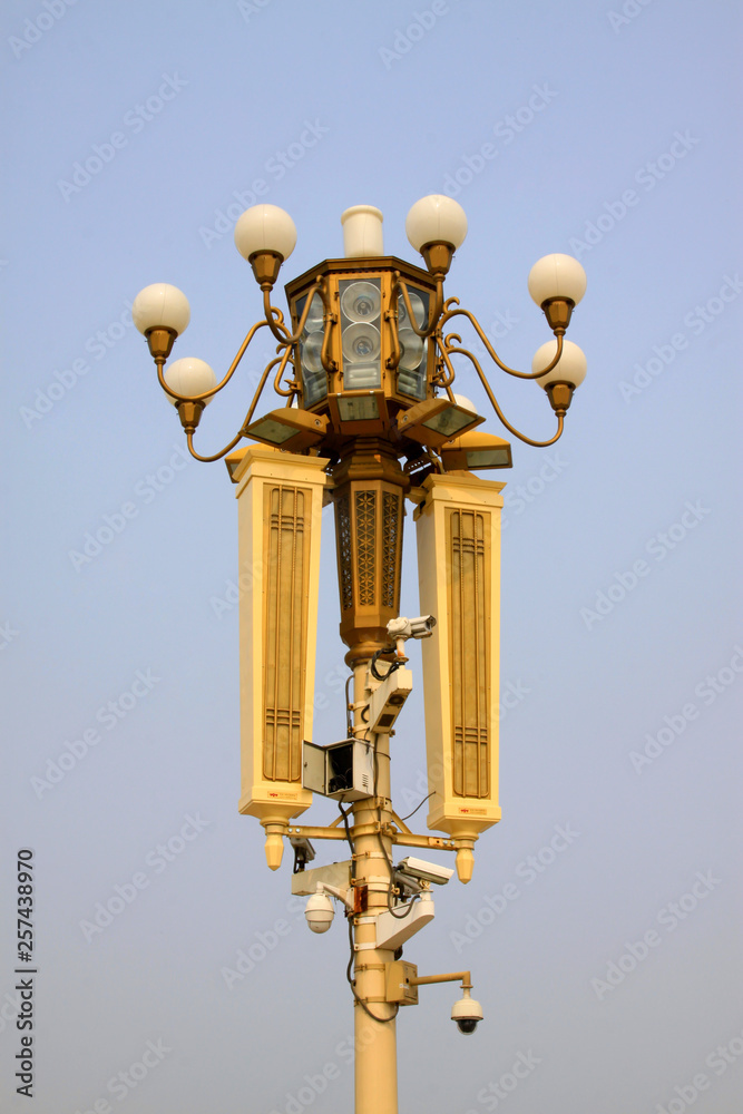 colourfully decorated lantern and monitoring probe colourfully decorated lantern and monitoring probe