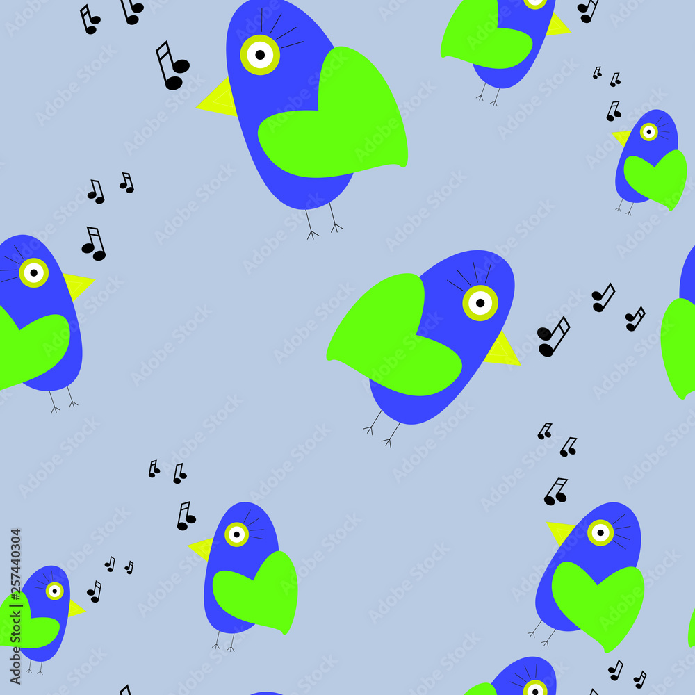 Obraz premium abstract background with birds seamless pattern
