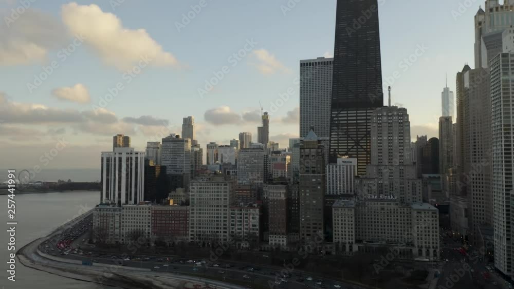 4k Sunset over Lake Michigan - Chicago, Illinois 4k Sunset over Lake Michigan - Chicago, Illinois