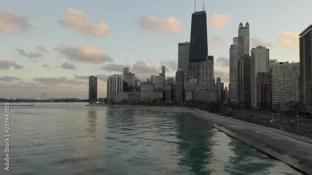 4k Sunset over Lake Michigan - Chicago, Illinois