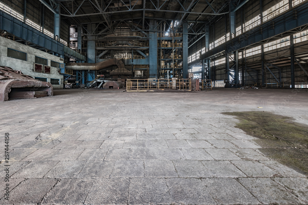 abandoned old industrial steel factory