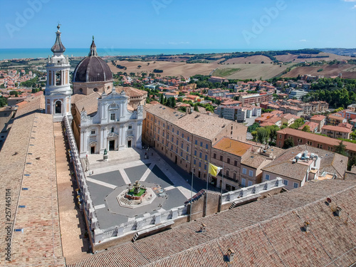 flight over Basilica della Santa Casa Loreto Italy