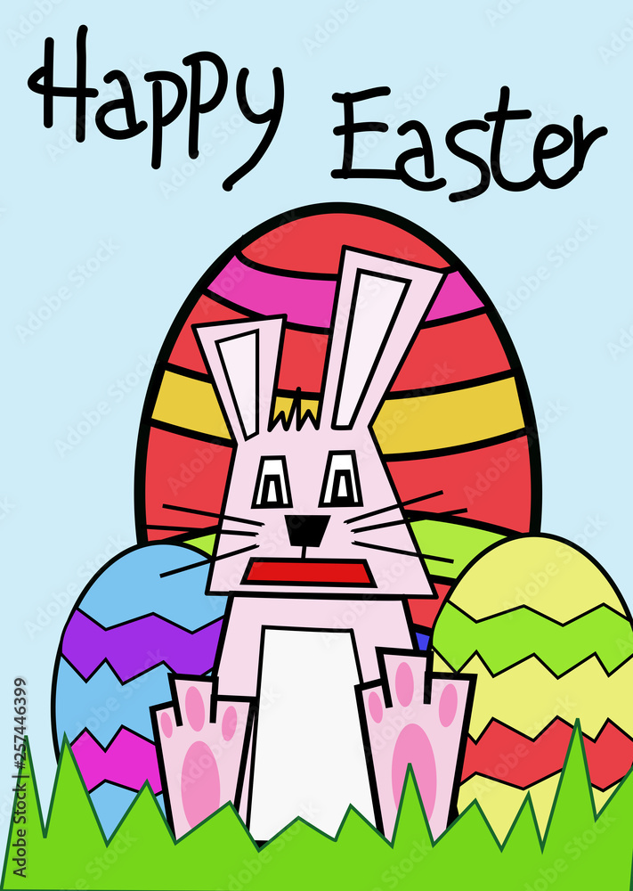 Happy Easter bunny vector