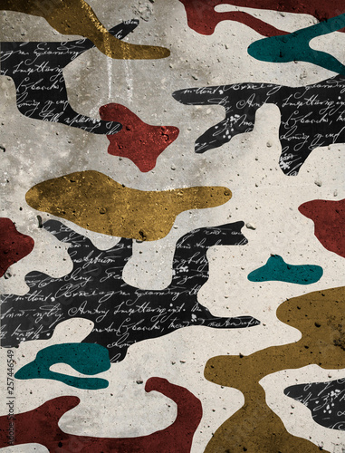 camouflage text design grunge background