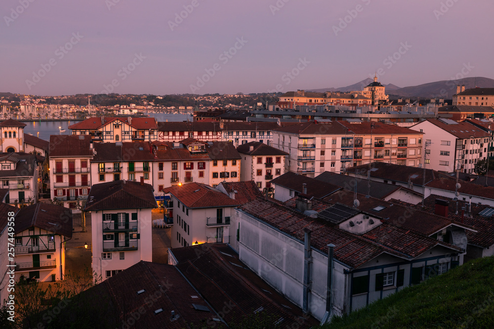 Sunset over Hondarribia, at the Basque Country.