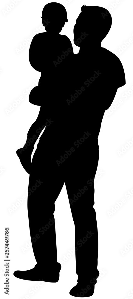 father and daughter together, silhouette vector father and daughter together, silhouette vector