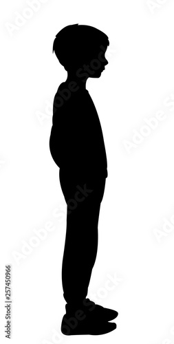 a boy body silhouette vector