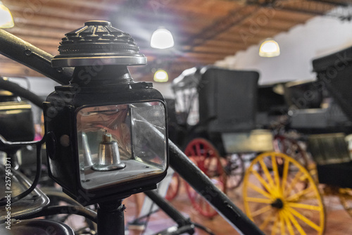 Old carriage oil lamp